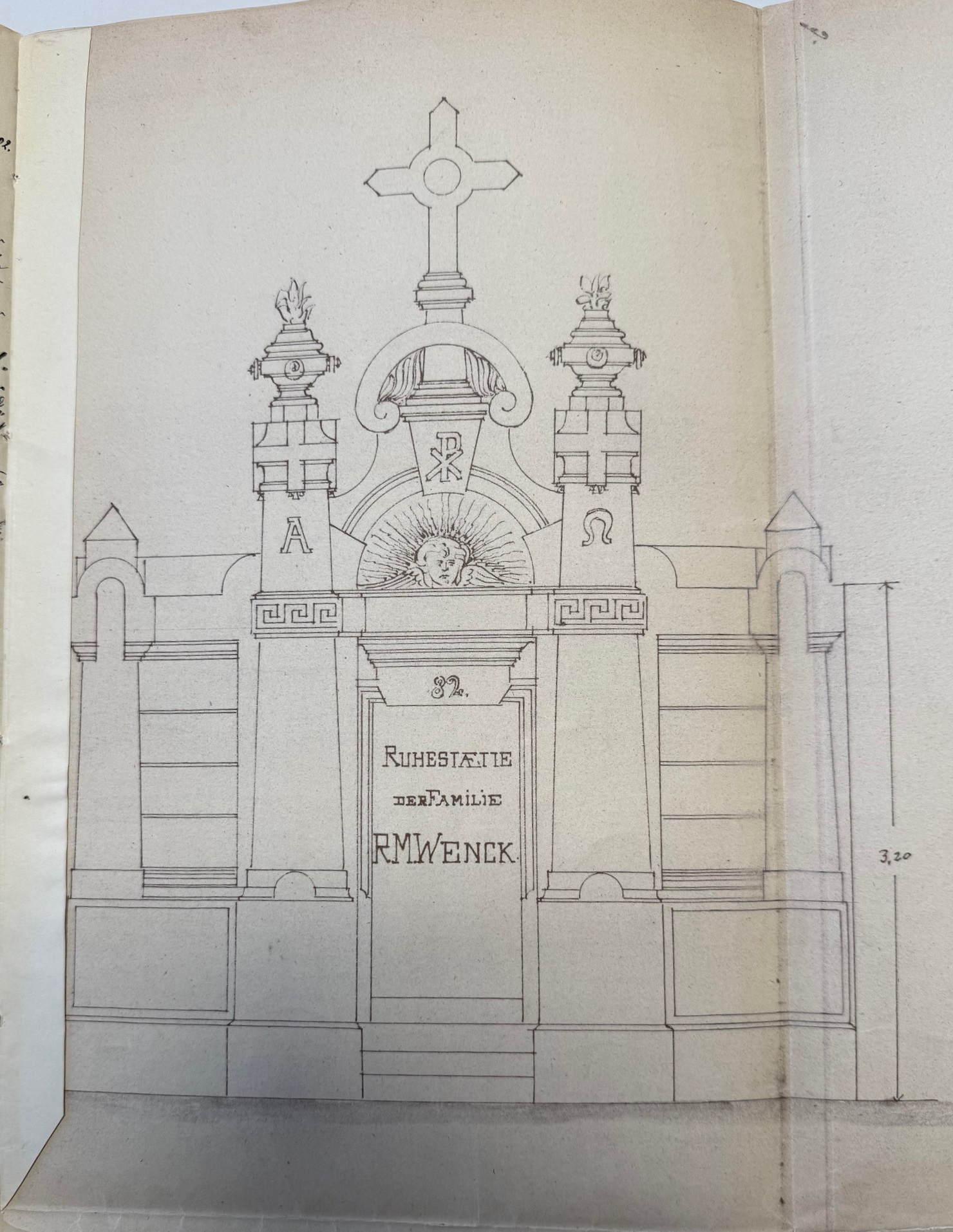 Entwurfszeichnung Architektur der Wandstelle No.82 Moritz Wenck Entwurfszeichnung Architektur der Wandstelle No.82 Moritz Wenck